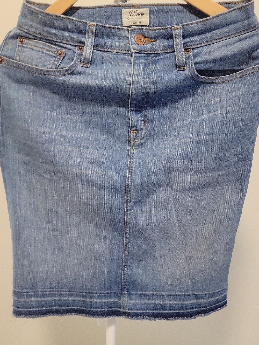 J. Crew Light Blue Denim Pencil Skirt